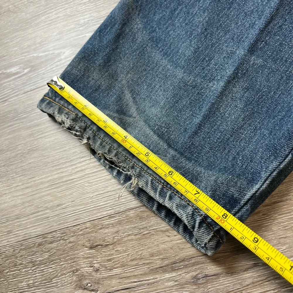 Levis 550 Jeans Mens 36x30 Blue Relaxed Fit Tapered Leg Distressed Denim 90s